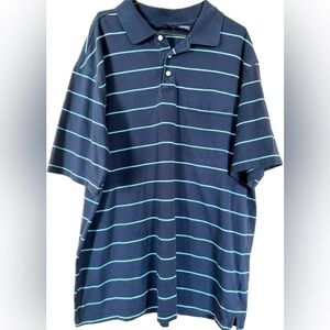 Puritan navy blue striped short sleeve polo. Men’s size XL